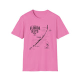 Florida Keys Map T-Shirt — Vintage Coastal Map Tee (The Florida Keys)