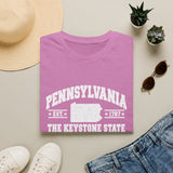 Pennsylvania Keystone State T-Shirt — Vintage State Map Tee