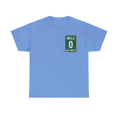 Key West Mile 0 T-Shirt — Vintage Road Sign Tee