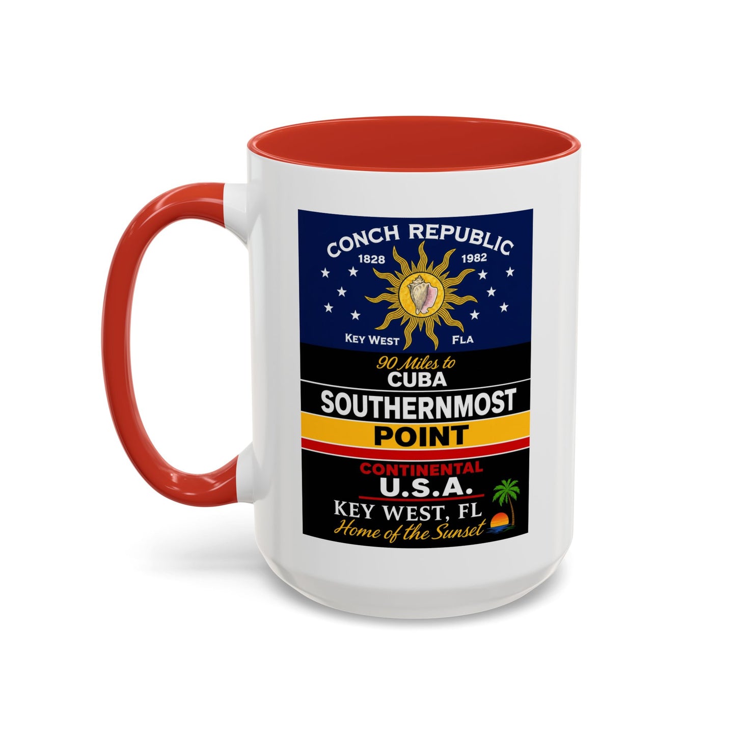 Southernmost Point Key West Coffee Mug — Conch Republic Souvenir Accent Mug