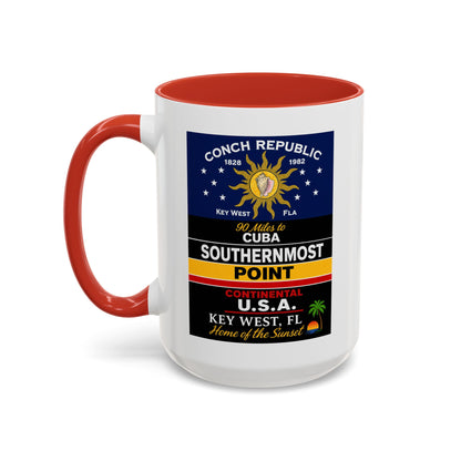 Southernmost Point Key West Coffee Mug — Conch Republic Souvenir Accent Mug