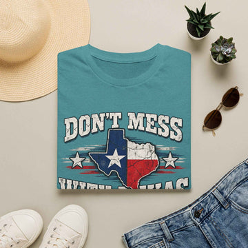 Don't Mess With Texas T-Shirt — Vintage Texas Flag Graphic