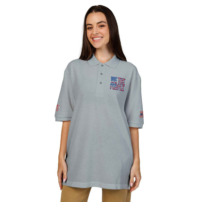 We The People Embroidered Polo