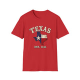 Texas Flag State T-Shirt — Vintage Lone Star Graphic Tee (EST. 1845)