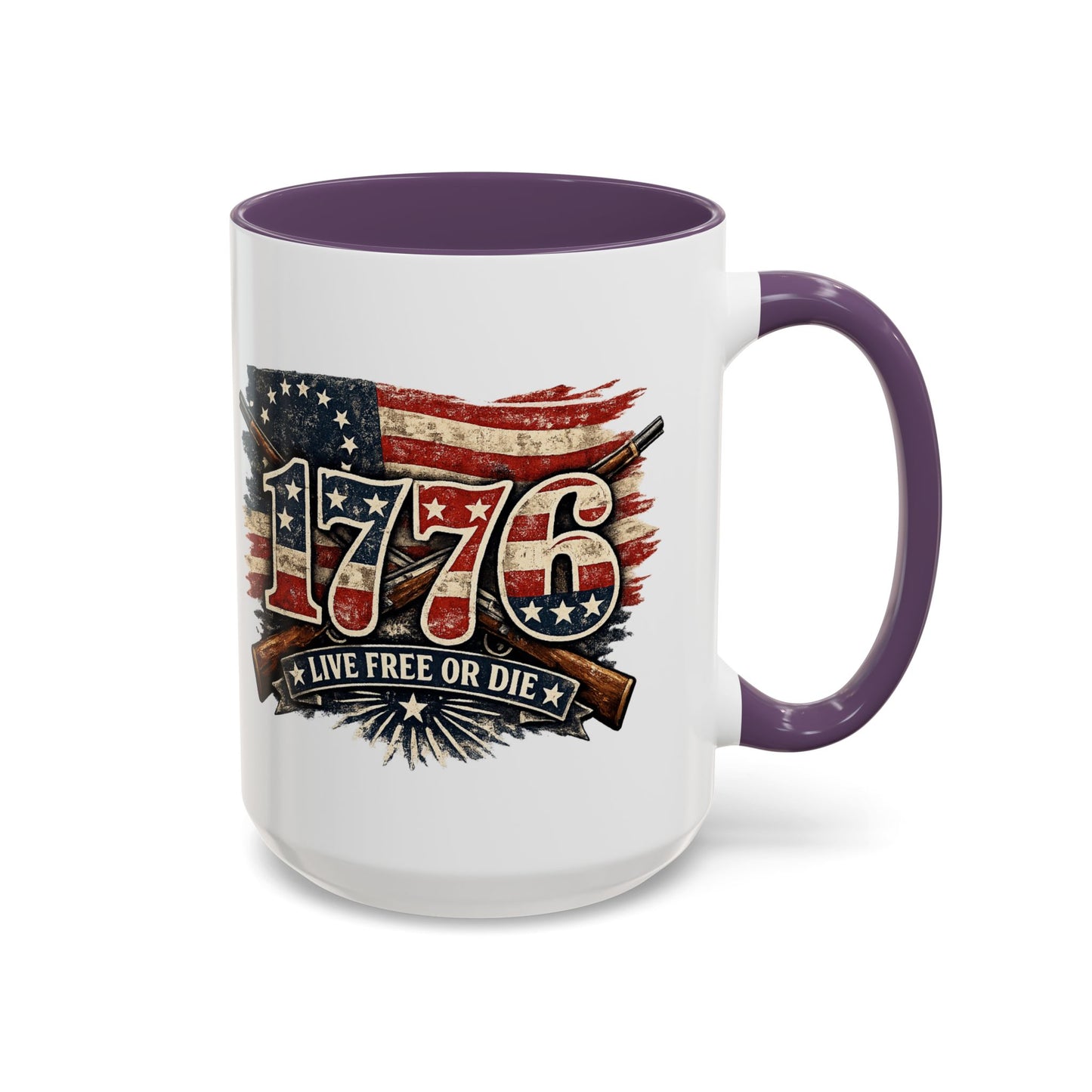 1776 Patriotic Coffee Mug — Live Free or Die Americana Coffee Mug