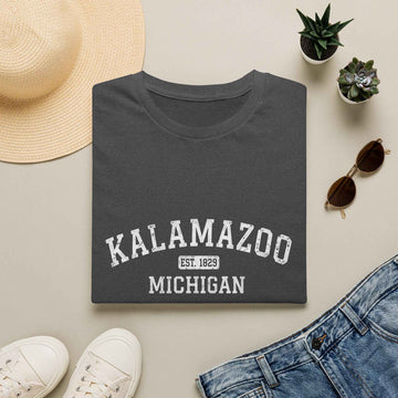 Kalamazoo Michigan Vintage College T-Shirt — Established 1829 City Tee