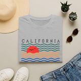 California Dreaming T-Shirt Sun and Colorful Waves