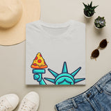 Statue of Liberty Pizza Tee — Funny NYC Pizza T‑Shirt