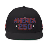 America 250 Embroidered Hat — Patriotic Land of the Free Snapback