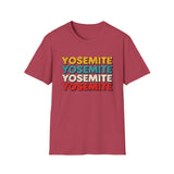 Yosemite Retro Stack T-Shirt — Vintage National Park Tee for Outdoor Lovers