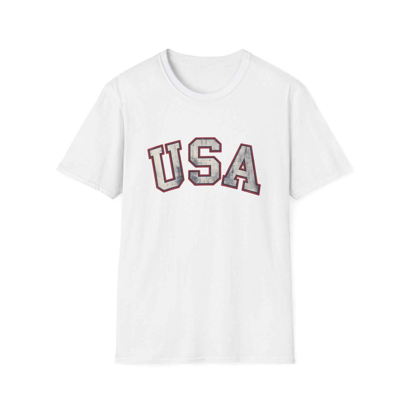 Tattered USA T-Shirt Worn Look