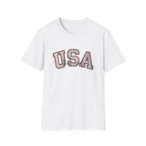 Tattered USA T-Shirt Worn Look