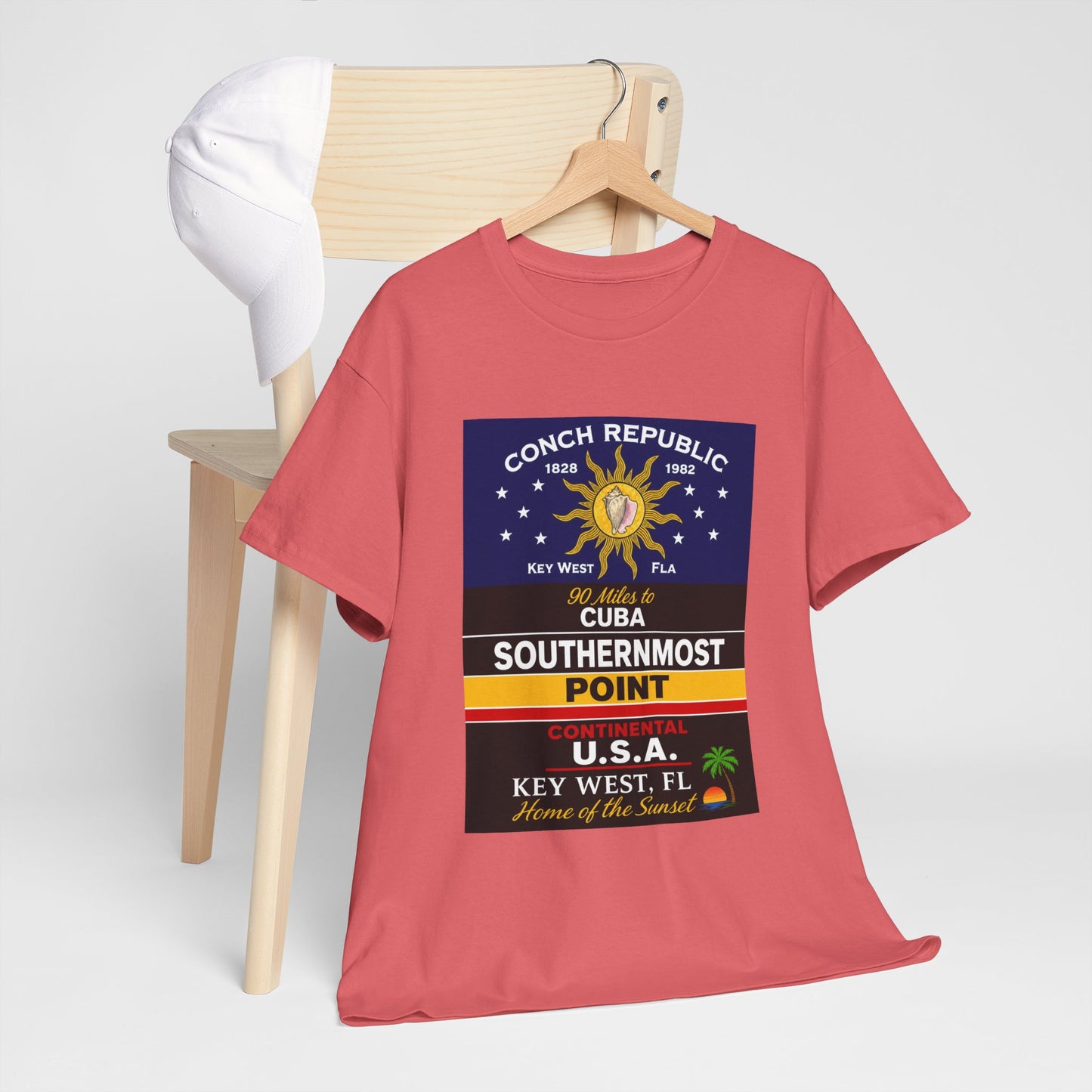Key West Southernmost Point T-Shirt — 90 Miles to Cuba to USA Vintage Tee