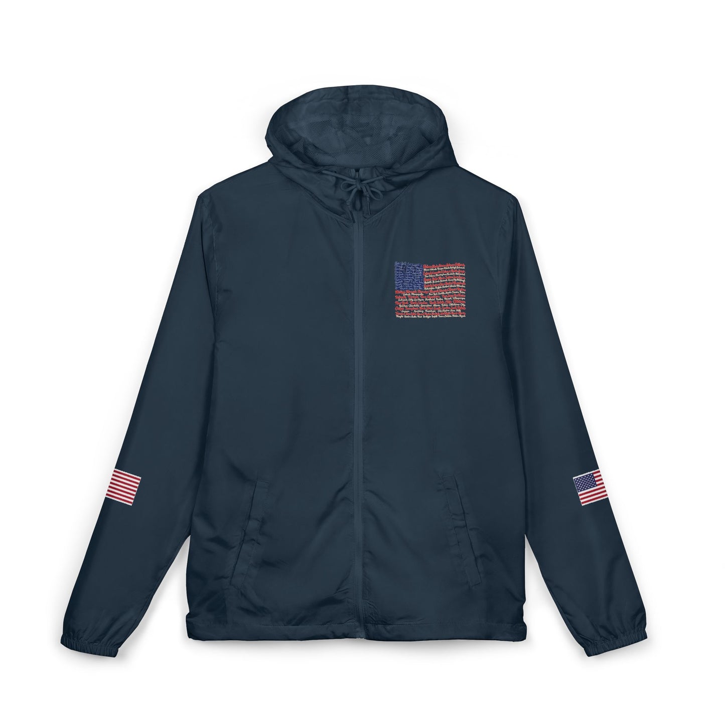 USA States & Cities American Flag Windbreaker Jacket