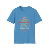 National Parks Word-Cloud T-Shirt — Yosemite, Yellowstone, Zion, Sequoia