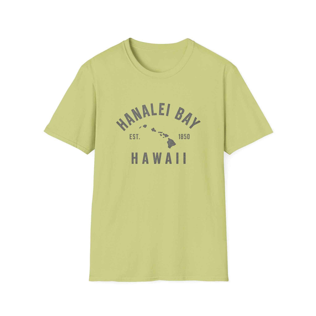 Hanalei Bay Hawaii T-Shirt — Vintage Island Map Tee