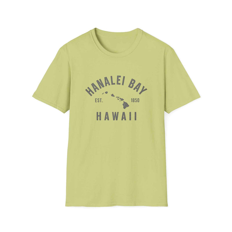 Hanalei Bay Hawaii T-Shirt — Vintage Island Map Tee