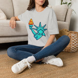 Statue of Liberty Pizza Tee — Funny NYC Pizza T‑Shirt