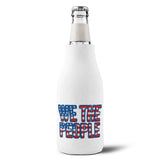 We The People Zip-Up Bottle Cooler Sleeve — Patriotic USA Koozie