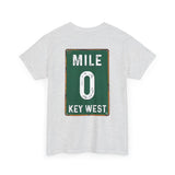 Key West Mile 0 T-Shirt — Vintage Road Sign Tee