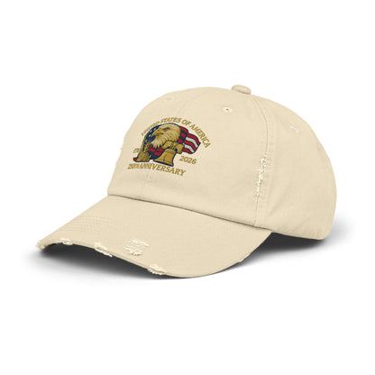 United States of America 1776-2026 Distressed Baseball Hat