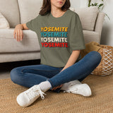 Yosemite Retro Stack T-Shirt — Vintage National Park Tee for Outdoor Lovers