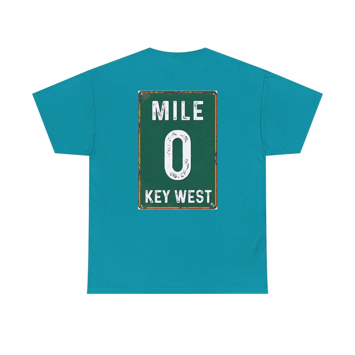 Key West Mile 0 T-Shirt — Vintage Road Sign Tee