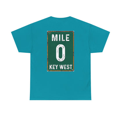 Key West Mile 0 T-Shirt — Vintage Road Sign Tee