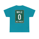 Key West Mile 0 T-Shirt — Vintage Road Sign Tee