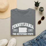 Pennsylvania Keystone State T-Shirt — Vintage State Map Tee