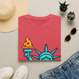 Statue of Liberty Pizza Tee — Funny NYC Pizza T‑Shirt