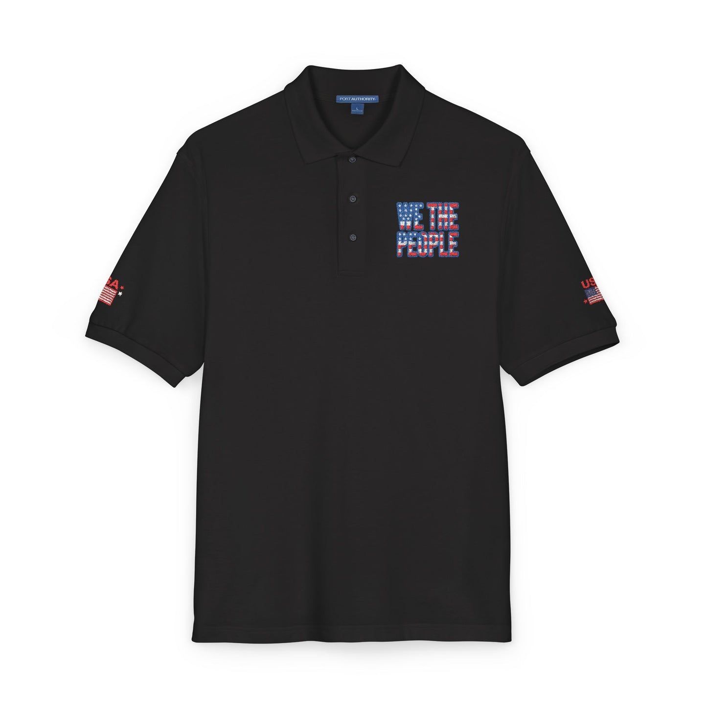 We The People Embroidered Polo