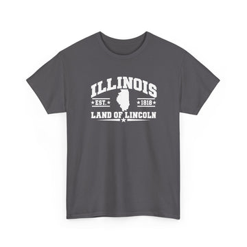 Illinois Land of Lincoln T-Shirt — State Vintage Map Tee