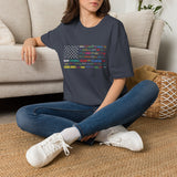 National Parks Flag T-Shirt — Colorful Badge Names (Badlands, Sequoia)