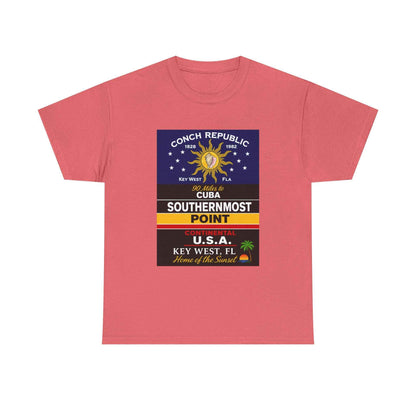Key West Southernmost Point T-Shirt — 90 Miles to Cuba to USA Vintage Tee