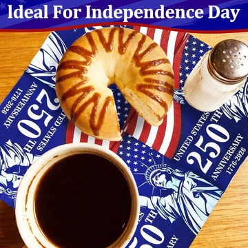 150 Pieces USA 250th Anniversary Cocktail Napkins 6 5 x 6 5 product photo 4