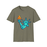 Statue of Liberty Pizza Tee — Funny NYC Pizza T‑Shirt