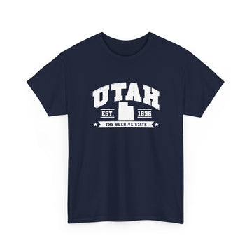 Utah Retro College Tee — "The Beehive State" Graphic Shirt