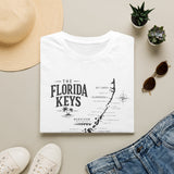 Florida Keys Map T-Shirt — Vintage Coastal Map Tee (The Florida Keys)