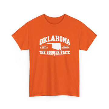 Oklahoma State Tee – "The Sooner State" Vintage Map T-Shirt