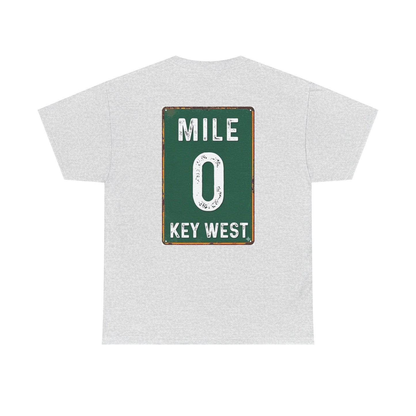 Key West Mile 0 T-Shirt — Vintage Road Sign Tee