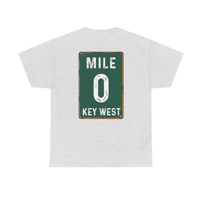 Key West Mile 0 T-Shirt — Vintage Road Sign Tee