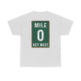Key West Mile 0 T-Shirt — Vintage Road Sign Tee