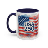 Watercolor America 250 Flag Coffee Mug