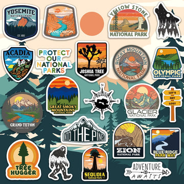 156 Pcs National Parks Sticker Pack Waterproof for Car RV Water Bottle product photo 3