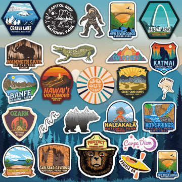 156 Pcs National Parks Sticker Pack Waterproof for Car RV Water Bottle product photo 5
