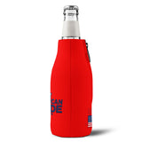 American Made Zip-Up Bottle Cooler Sleeve — Patriotic USA Koozie