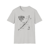 Florida Keys Map T-Shirt — Vintage Coastal Map Tee (The Florida Keys)