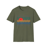 California Dreaming T-Shirt Sun and Colorful Waves