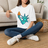 Statue of Liberty Pizza Tee — Funny NYC Pizza T‑Shirt